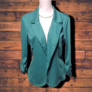 Emerald Green Knit Blazer